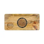 Kaarthouder Flower of life toermalijn en pyriet mangohout - ± 21,5 cm x 13 cm - Afbeelding 4
