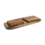 Meditatiebankje Bloem des Levens - mangohout (Inklapbaar) – ± 48 cm x 18 cm - Afbeelding 3