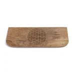Meditatiebankje Bloem des Levens - mangohout (Inklapbaar) – ± 48 cm x 18 cm - Afbeelding 4