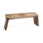 Meditatiebankje Levensboom mangohout - (Inklapbaar) – ± 48 cm x 18 cm