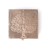 Sieradendoos Levensboom koperkleur - 10 cm x 10 cm  x 5,5 cm - Afbeelding 3