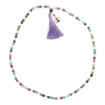 Mala lotus, lepidoliet, amazoniet, witte agaat & rozenkwarts - 42 cm - Afbeelding 2