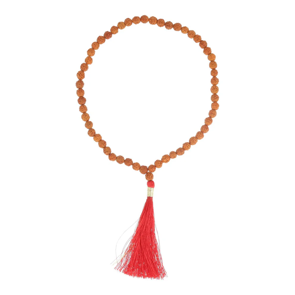 2615 Reis mala 54 kralen rudraksha 25 cm - kraal 0.6 cm - Afbeelding 1