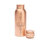 Koperen drinkfles lotus lasergegraveerd - 500 ml - Afbeelding 2