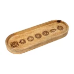Ovaal Dienblad 7 Chakra Mangohout - 29 cm x 10 cm
