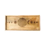 Rechthoekig Dienblad Bloem des Levens Mangohout - 43 cm x 19 cm - Afbeelding 2