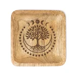 Vierkant Dienblad Levensboom Mangohout - 17 cm x 17 cm - Afbeelding 2