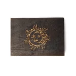Tarotdoos Maan & Zon Zwart Mangohout - 17,5 cm x 12,5 cm x 6,5 cm - Afbeelding 2