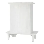 Altaar op voet mangohout whitewash - 30 cm x 25 cm x 13 cm - Afbeelding 2
