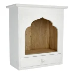 Altaar mangohout whitewash - 30 cm x 28 cm x 14 cm