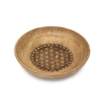 Wierookhouder Schaal Bloem des Levens Mangohout - Ø13 cm x 3 cm