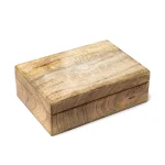 Tarotdoos Alziend Oog Mangohout Whitewash - 18 cm x 12 cm x 6 cm