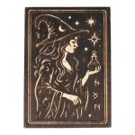 Tarotdoos de Tovenares zwart mangohout - 17.5 cm x 12.5 cm x 6.5 cm - Afbeelding 2